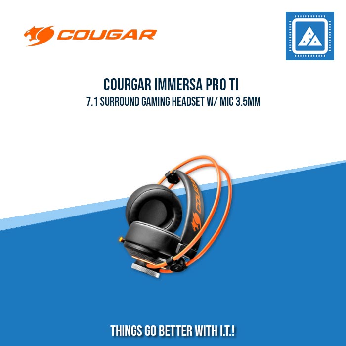 COURGAR IMMERSA PRO TI 7.1 SURROUND GAMING HEADSET W/ MIC 3.5MM COURGAR IMMERSA PRO TI 7.1 SURROUND GAMING HEADSET W/ MIC 3.5MM